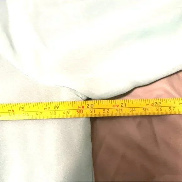 Y2K Light Aqua Sheer Button-Up Blouse Pockets & Roll-Up Sleeves By Pearl Size L - Picture 6 of 7